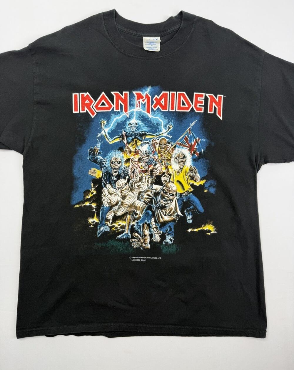 Vintage 1996 Iron Maiden Multiple Eddies M&O Knits XL T Shirt Original Concert